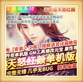 单职业1.76天怒红颜大极品元素传奇单机版穿戴自动鉴定假人GM网单