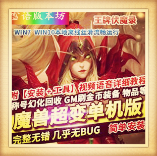 魔兽世界超变单机版王牌伏魔录雕文幻化斗气GM工具刷金币